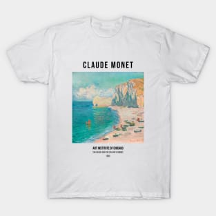 Claude Monet The Beach And The Falaise D'Amont T-Shirt